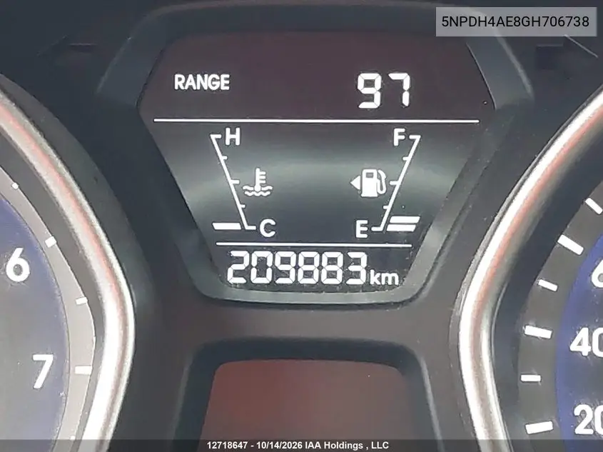 2016 HYUNDAI ELANTRA VIN 5NPDH4AE8GH706738 — фото 15