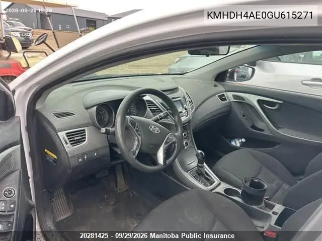 2016 HYUNDAI ELANTRA VIN KMHDH4AE0GU615271 — фото 5