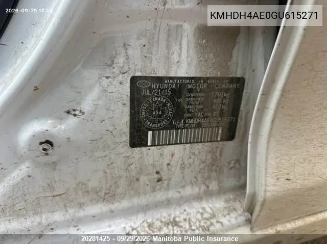 2016 HYUNDAI ELANTRA VIN KMHDH4AE0GU615271 — фото 9