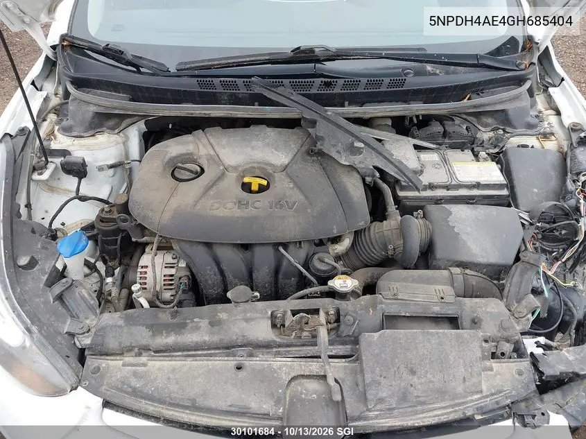 2016 HYUNDAI ELANTRA VIN 5NPDH4AE4GH685404 — фото 10