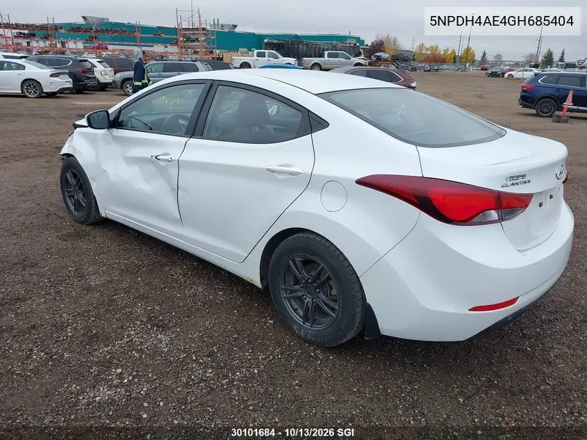 2016 HYUNDAI ELANTRA VIN 5NPDH4AE4GH685404 — фото 3