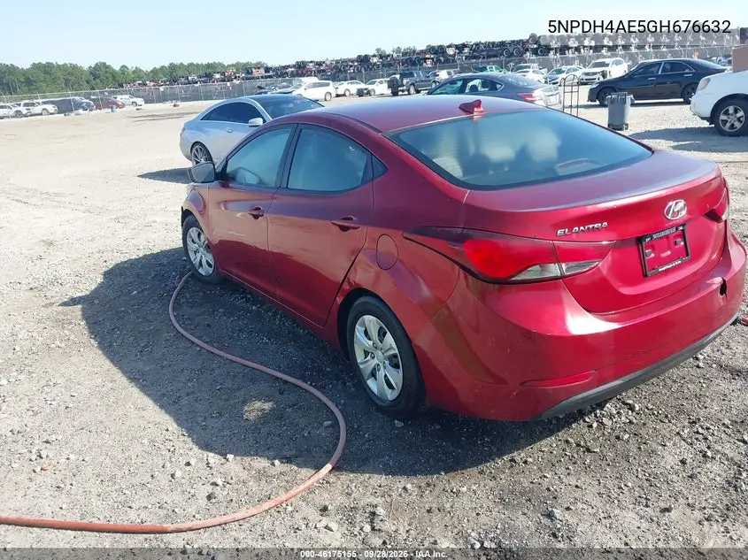 2016 HYUNDAI ELANTRA VIN 5NPDH4AE5GH676632 — фото 3