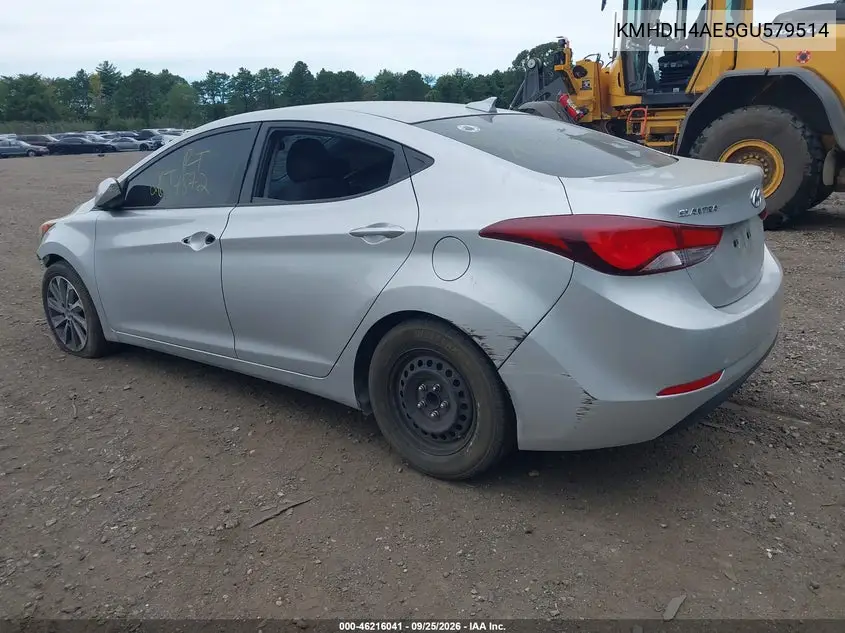 2016 HYUNDAI ELANTRA VIN KMHDH4AE5GU579514 — фото 3