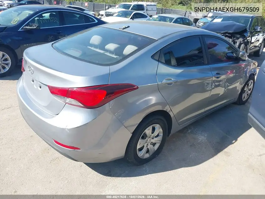 2016 HYUNDAI ELANTRA VIN 5NPDH4AEXGH679509 — фото 4