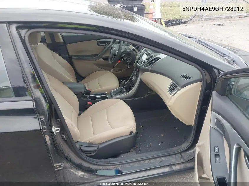 2016 HYUNDAI ELANTRA VIN 5NPDH4AE9GH728912 — фото 5
