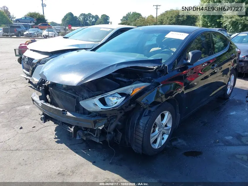 2016 HYUNDAI ELANTRA VIN 5NPDH4AE9GH679727 — фото 2