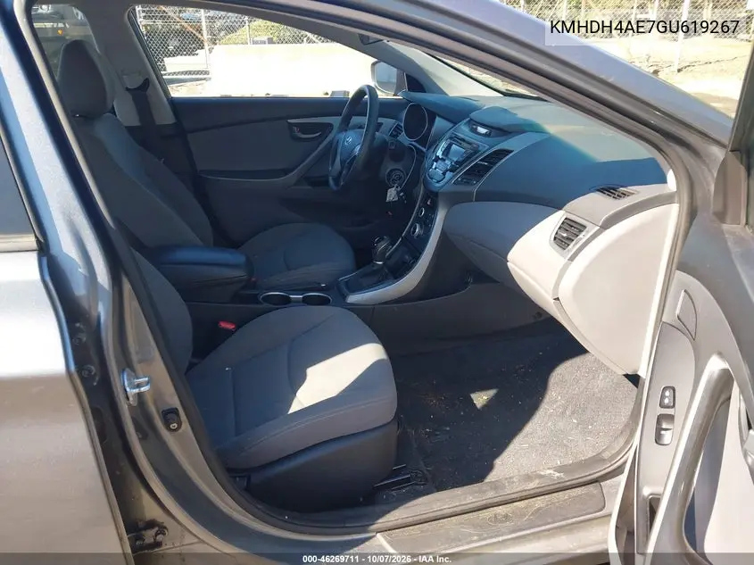 2016 HYUNDAI ELANTRA VIN KMHDH4AE7GU619267 — фото 5