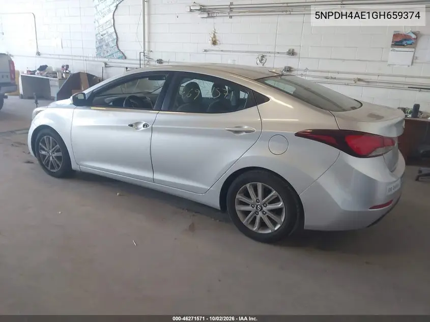 2016 HYUNDAI ELANTRA VIN 5NPDH4AE1GH659374 — фото 3