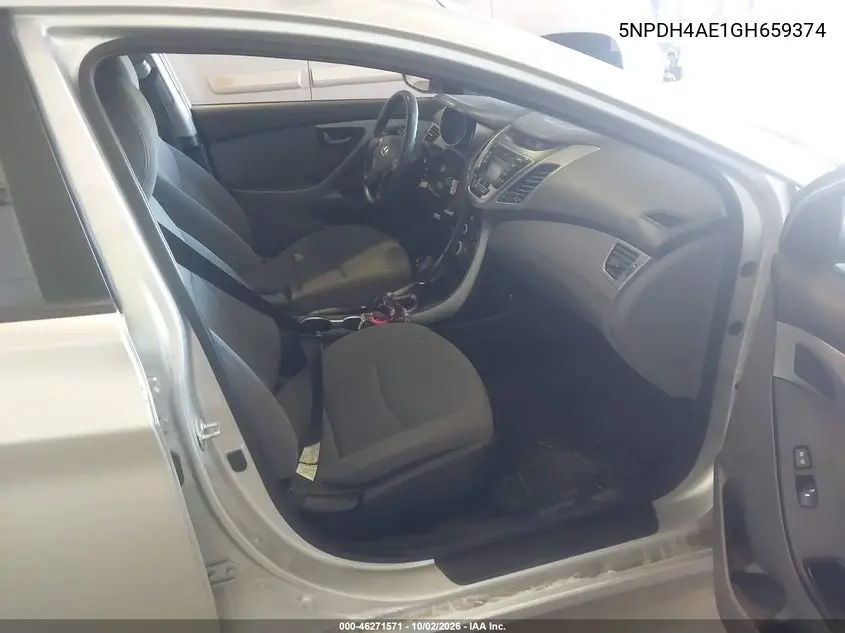 2016 HYUNDAI ELANTRA VIN 5NPDH4AE1GH659374 — фото 5