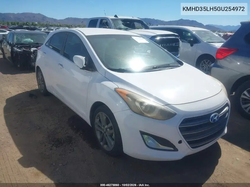 HYUNDAI ELANTRA 2016, VIN KMHD35LH5GU254972