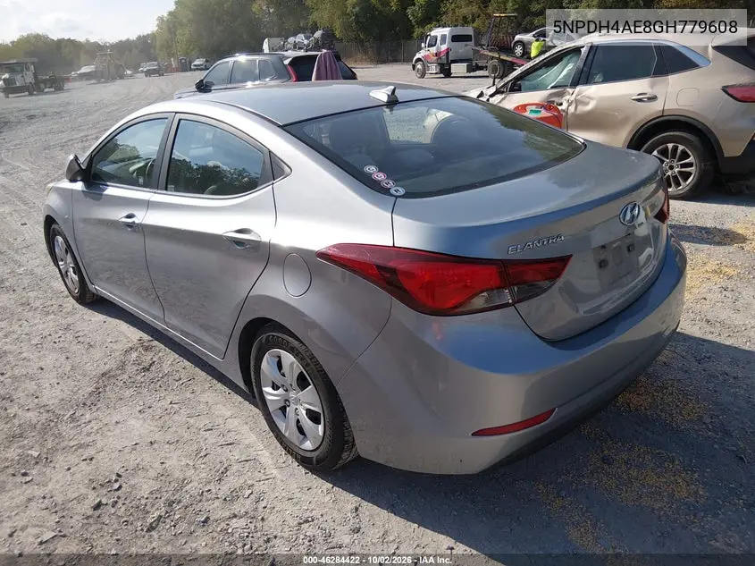 2016 HYUNDAI ELANTRA VIN 5NPDH4AE8GH779608 — фото 3
