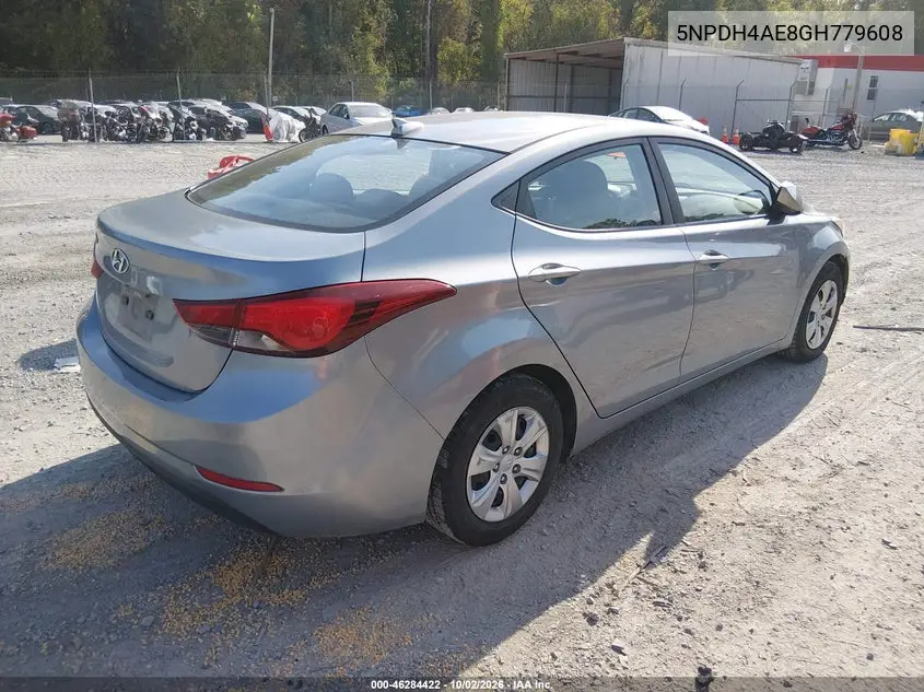 2016 HYUNDAI ELANTRA VIN 5NPDH4AE8GH779608 — фото 4