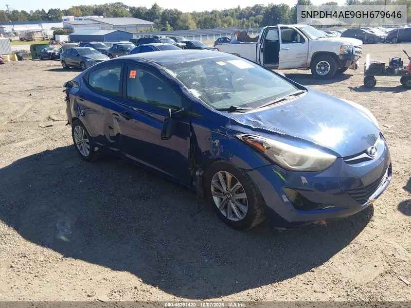 HYUNDAI ELANTRA 2016, VIN 5NPDH4AE9GH679646