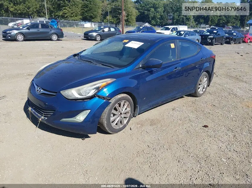 2016 HYUNDAI ELANTRA VIN 5NPDH4AE9GH679646 — фото 2