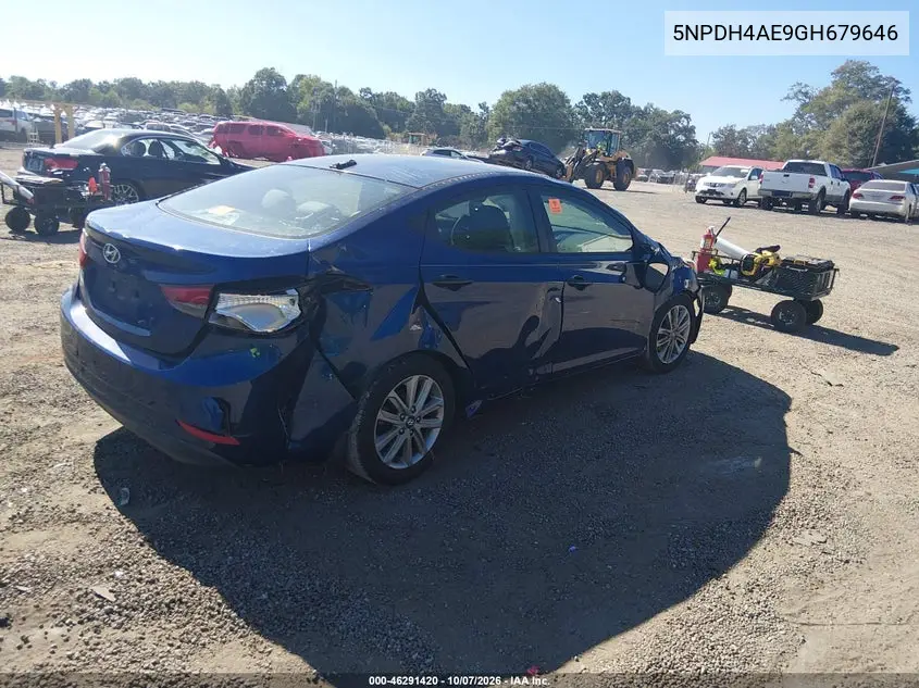 2016 HYUNDAI ELANTRA VIN 5NPDH4AE9GH679646 — фото 4