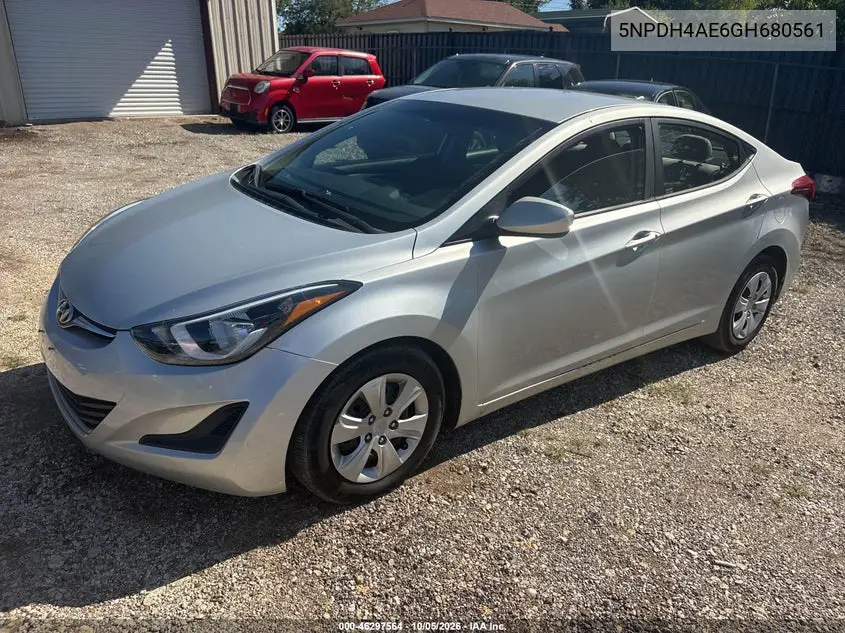 2016 HYUNDAI ELANTRA VIN 5NPDH4AE6GH680561 — фото 2