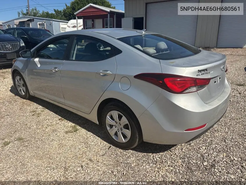 2016 HYUNDAI ELANTRA VIN 5NPDH4AE6GH680561 — фото 3