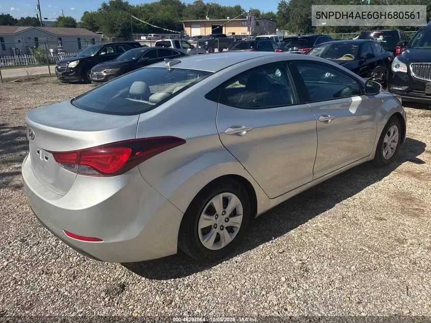 2016 HYUNDAI ELANTRA VIN 5NPDH4AE6GH680561 — фото 4
