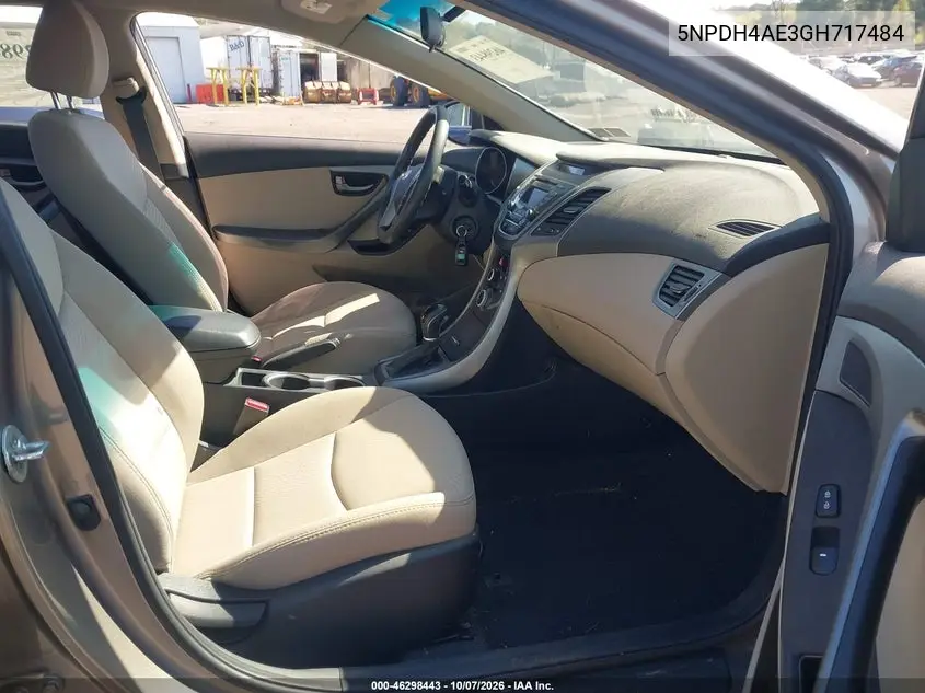2016 HYUNDAI ELANTRA VIN 5NPDH4AE3GH717484 — фото 5