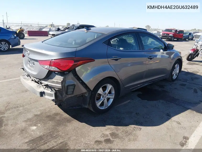 2016 HYUNDAI ELANTRA VIN KMHDH4AE2GU632489 — фото 4