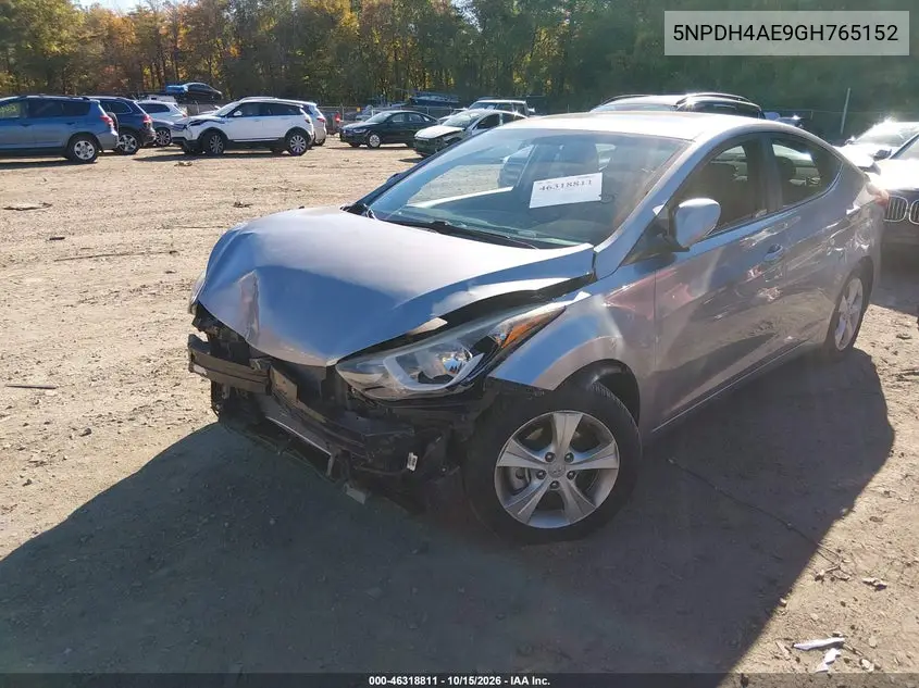 2016 HYUNDAI ELANTRA VIN 5NPDH4AE9GH765152 — фото 2