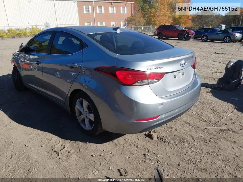 2016 HYUNDAI ELANTRA VIN 5NPDH4AE9GH765152 — фото 3