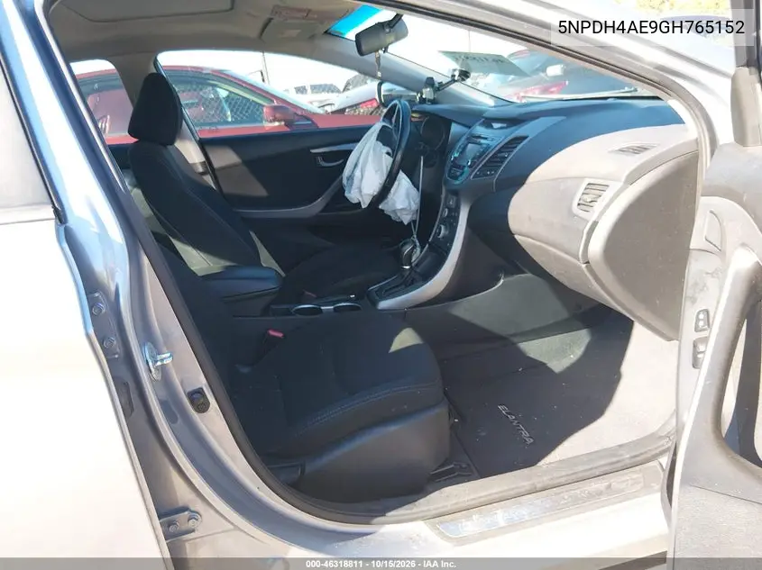 2016 HYUNDAI ELANTRA VIN 5NPDH4AE9GH765152 — фото 5