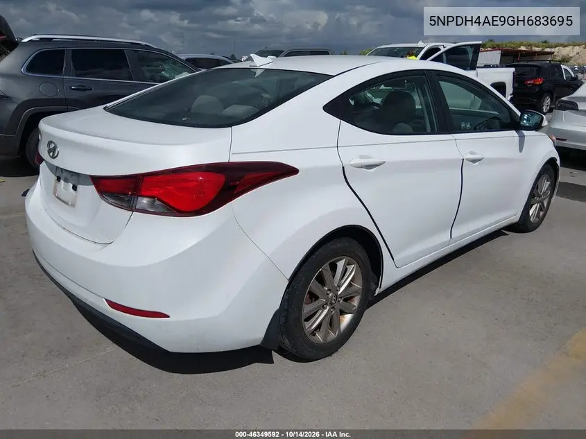 2016 HYUNDAI ELANTRA VIN 5NPDH4AE9GH683695 — фото 4