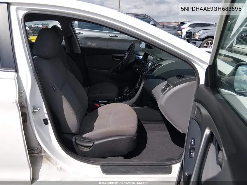 2016 HYUNDAI ELANTRA VIN 5NPDH4AE9GH683695 — фото 5