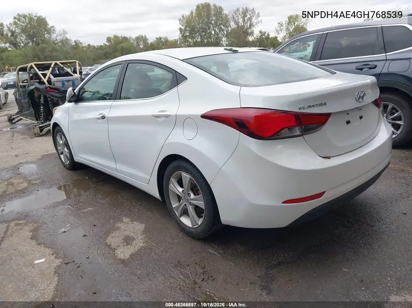 2016 HYUNDAI ELANTRA VIN 5NPDH4AE4GH768539 — фото 3
