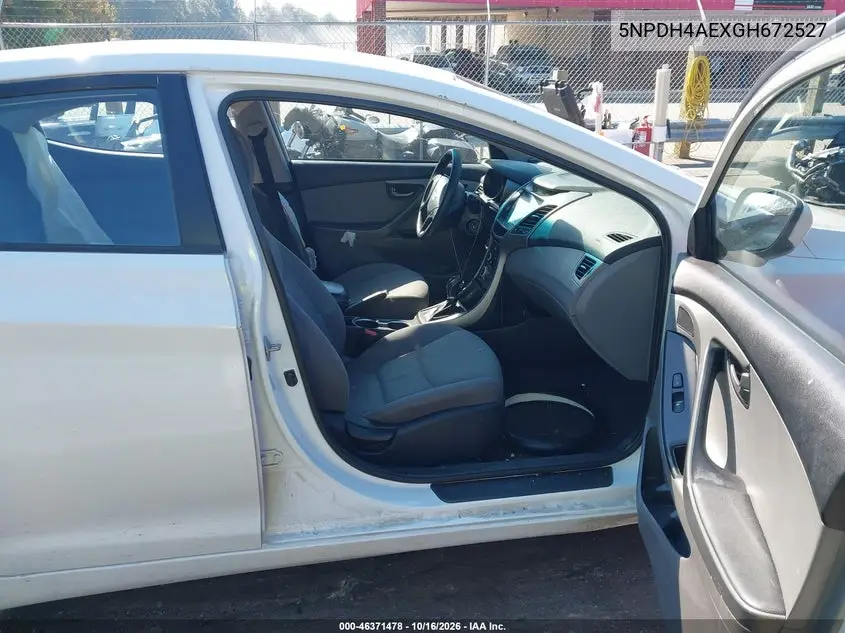 2016 HYUNDAI ELANTRA VIN 5NPDH4AEXGH672527 — фото 5