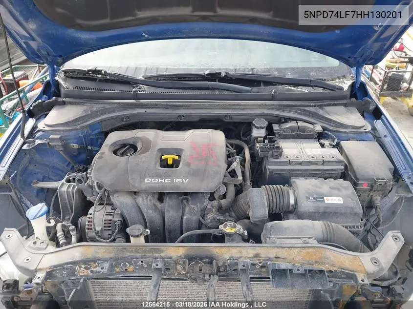2017 HYUNDAI ELANTRA VIN 5NPD74LF7HH130201 — фото 10
