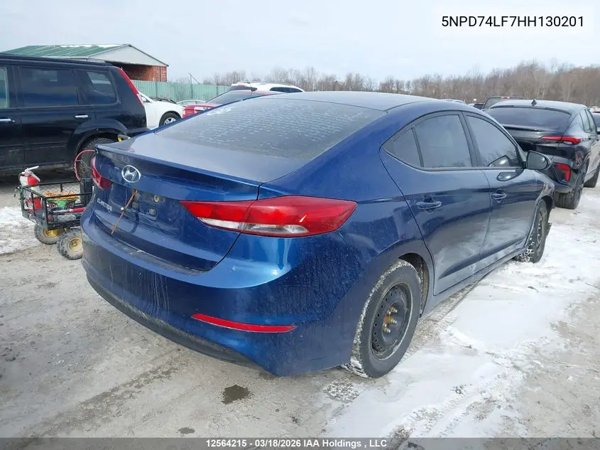 2017 HYUNDAI ELANTRA VIN 5NPD74LF7HH130201 — фото 4