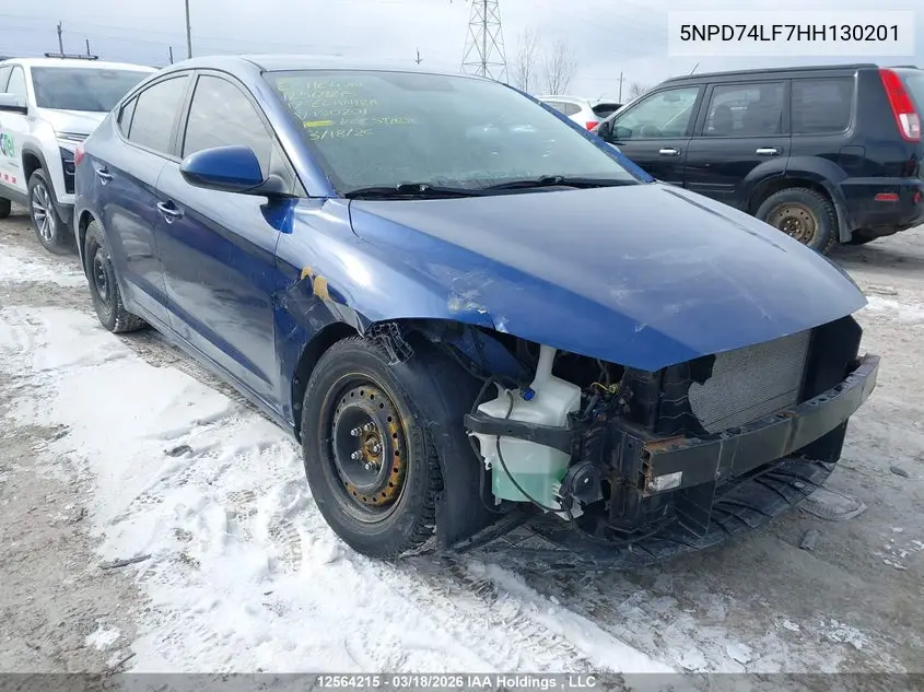 2017 HYUNDAI ELANTRA VIN 5NPD74LF7HH130201 — фото 6