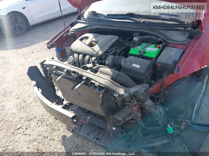 2017 HYUNDAI ELANTRA VIN KMHD84LF6HU131502 — фото 10