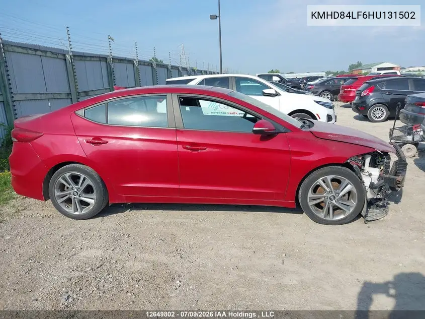 2017 HYUNDAI ELANTRA VIN KMHD84LF6HU131502 — фото 14