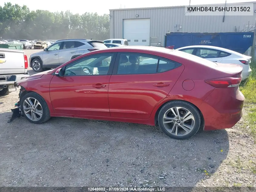2017 HYUNDAI ELANTRA VIN KMHD84LF6HU131502 — фото 15