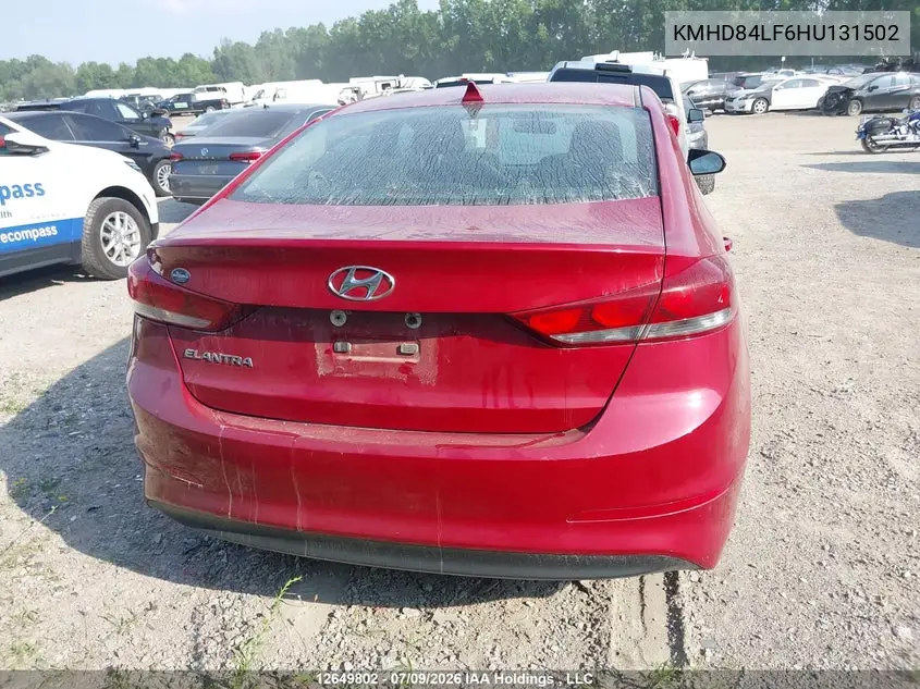 2017 HYUNDAI ELANTRA VIN KMHD84LF6HU131502 — фото 17