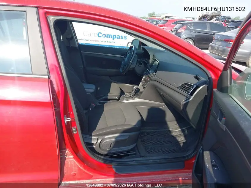 2017 HYUNDAI ELANTRA VIN KMHD84LF6HU131502 — фото 5