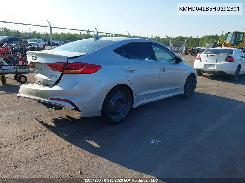 2017 HYUNDAI ELANTRA VIN KMHD04LB5HU292301 — фото 4