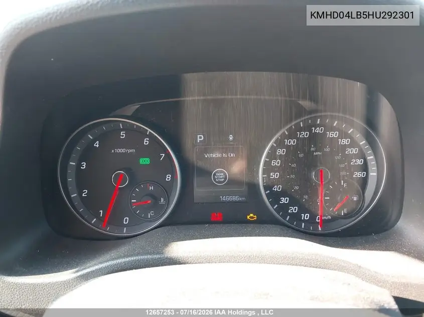 2017 HYUNDAI ELANTRA VIN KMHD04LB5HU292301 — фото 7