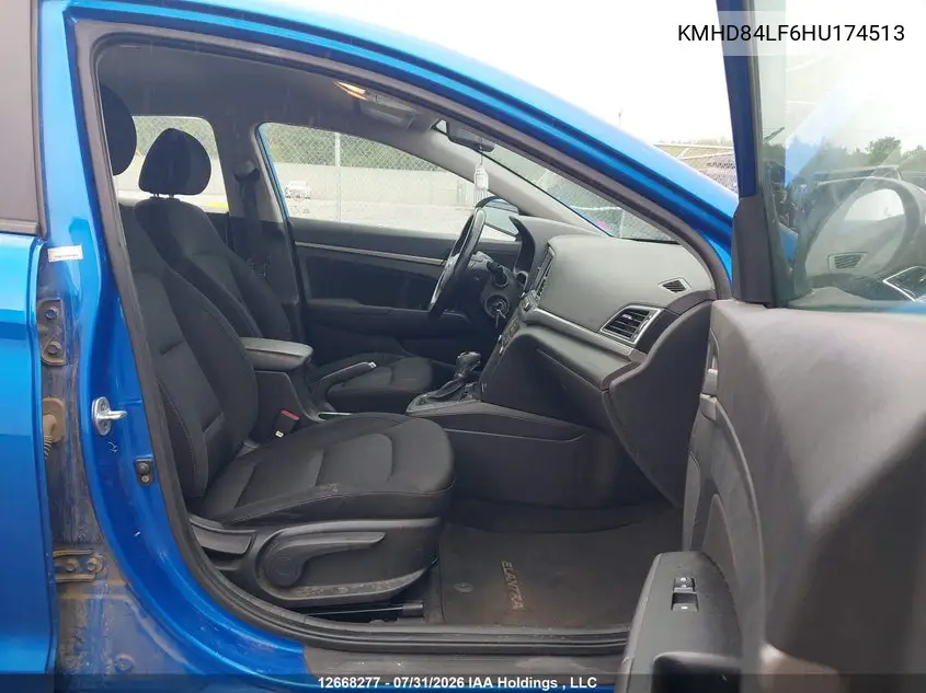 2017 HYUNDAI ELANTRA VIN KMHD84LF6HU174513 — фото 5