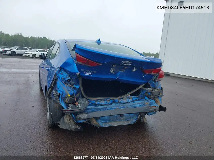 2017 HYUNDAI ELANTRA VIN KMHD84LF6HU174513 — фото 6