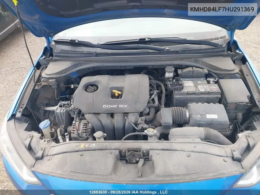 2017 HYUNDAI ELANTRA VIN KMHD84LF7HU291369 — фото 10