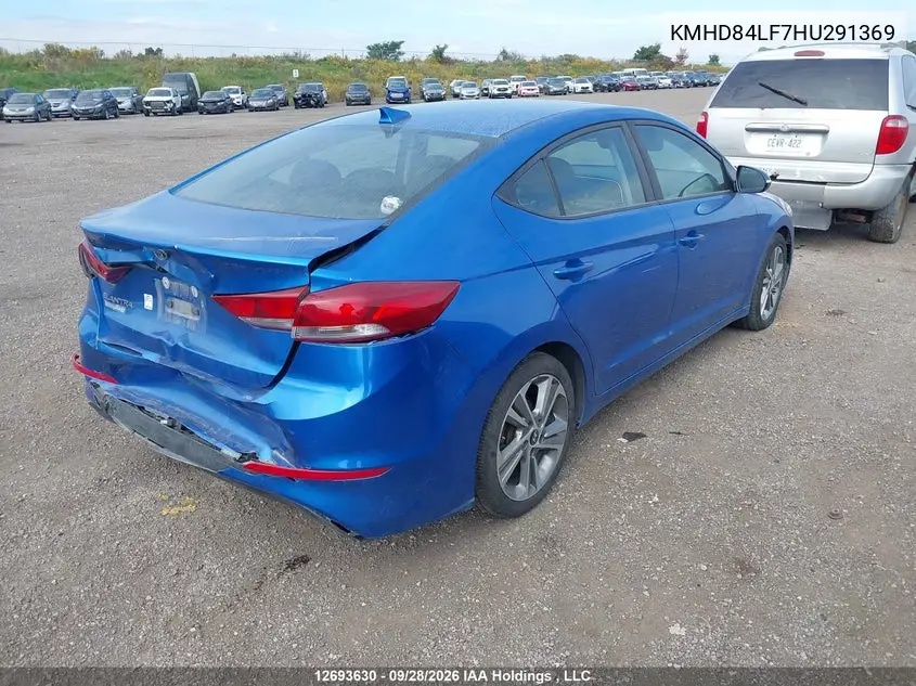 2017 HYUNDAI ELANTRA VIN KMHD84LF7HU291369 — фото 4
