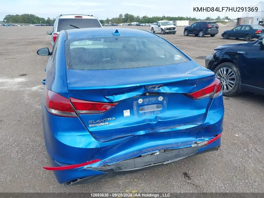 2017 HYUNDAI ELANTRA VIN KMHD84LF7HU291369 — фото 6