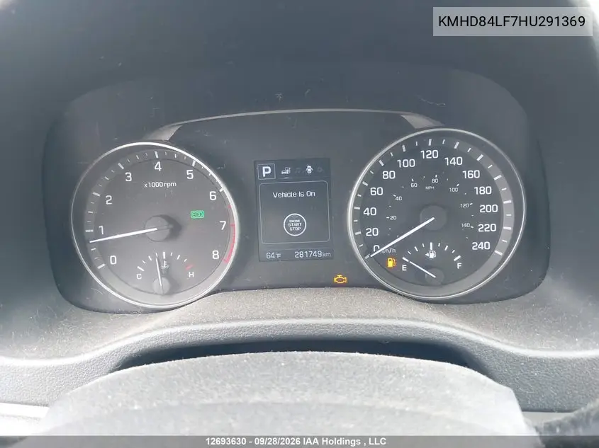 2017 HYUNDAI ELANTRA VIN KMHD84LF7HU291369 — фото 7