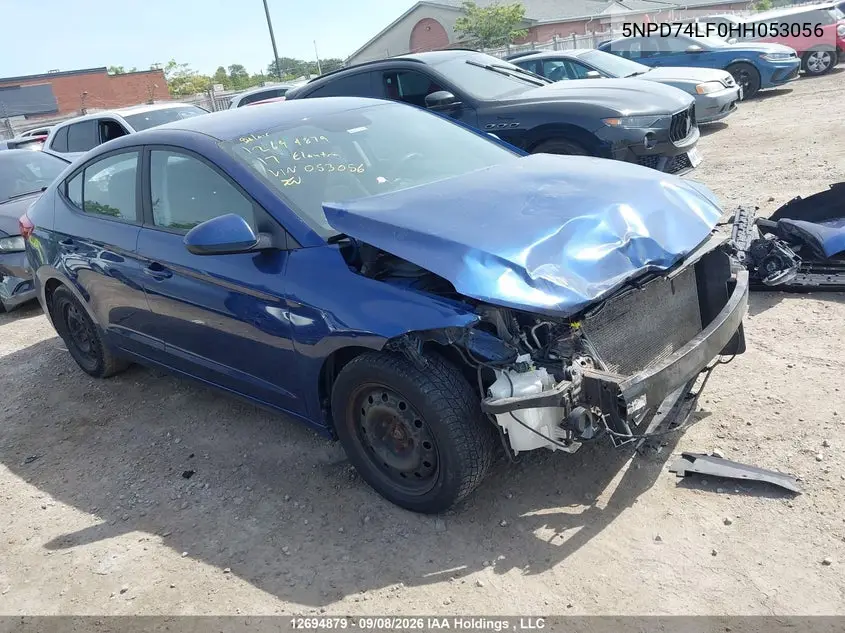 HYUNDAI ELANTRA 2017, VIN 5NPD74LF0HH053056