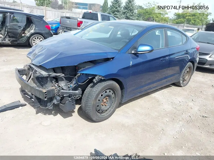 2017 HYUNDAI ELANTRA VIN 5NPD74LF0HH053056 — фото 2