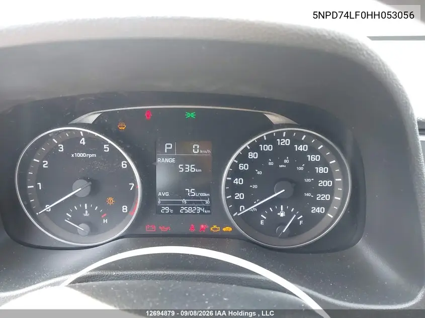 2017 HYUNDAI ELANTRA VIN 5NPD74LF0HH053056 — фото 7